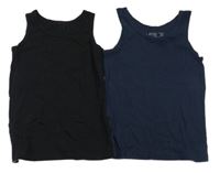 2x nátělník černý+ tmavomodrý