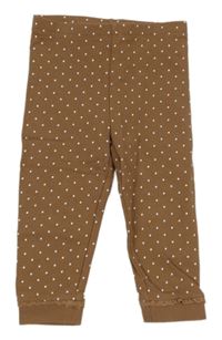 Hnědé puntíkaté tepláky C&A