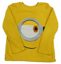 Žltá fleecová mikina s Mimoněm