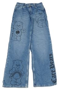 Modré wide leg rifle - Starostliví medvídci H&M