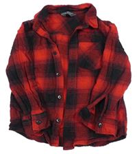 Červeno-černá kostkovaná košile Primark