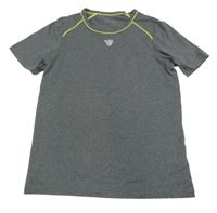 Tmavosivé melírované funkčné tričko s potlačou Tchibo