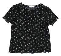 Čierne tričko s palmami H&M