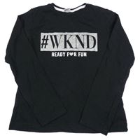 Čierne tričko s nápisom Y.F.K.