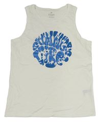 Biely top s nápisom H&M