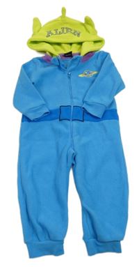 Modro-limetková fleecová kombinéza s kapucí - Toy Story Disney