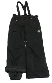 Černé šusťákové oteplovačky s odepínacími kšandami C&A