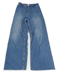 Modré wide leg rifle Zara