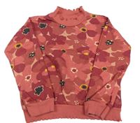 Růžová mikina s květy Little kids