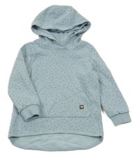 Svetlomodrá vzorovaná mikina s klokaní vreckom a kapucňou Topolino