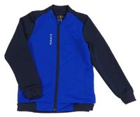 Safírovo-tmavomodrá funkčná športová prepínaci mikina Decathlon