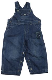 Tmavomodré pruhované laclové rifle s nápisy Grain deblé