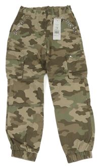 Nové - Army cargo kalhoty s kapsami a kamínky F&F