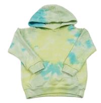 Žlto-zelená batikovaná mikina s kapucňou Nutmeg