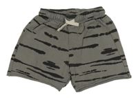 Šedo-černé vzorované teplákové kraťasy 