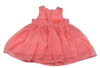 Korálové šaty s květem H&M