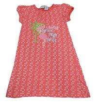 Ružové bavlnené šaty s palmami Bob der Bär