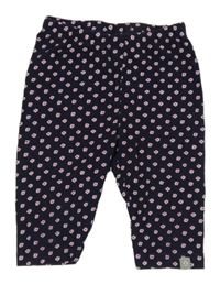 Tmavomodré kvietkovane legíny Liegelind