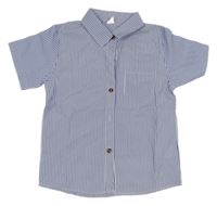 Modro-biela pruhovaná košeľa Shein