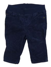 Tmavomodré menšestrové nohavice H&M