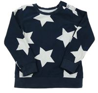 Tmavomodrá fleecová mikina s hviezdičkami Next