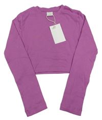 Nové - Ružové crop tričko Zara