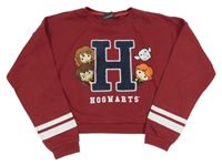 Vínová crop mikina Harry Potter Primark