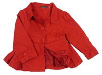 Červený šušťákový jarný kabát Bel&Bo
