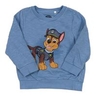 Modrá melírovaná mikina s PAW PATROL - Chase C&A