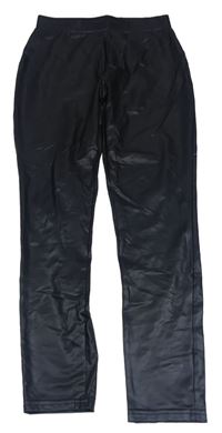 Černé koženkové legíny PRIMARK