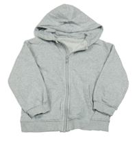 Svetlosivá melírovaná prepínaci mikina s kapucňou M&S