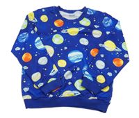 Zafírová mikina s planetami Smazero