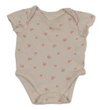 Svetloružové body s kvietkami Mothercare