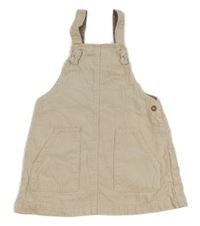 Smetanové manšestrové šaty ZARA