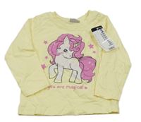 Nové - světležluté triko s pony orsolino