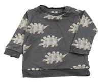 Tmavosivá mikina s dinosaurami M&S