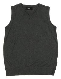 Tmavosivá melírovaná svetrová vesta Next