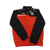 Nové - červeno-černá thermo propínací mikina s logem JAKO