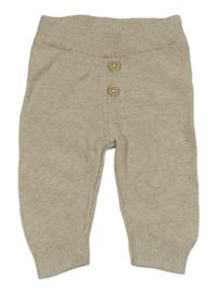 Svetlobéžové melírované pletené tepláky lupilu