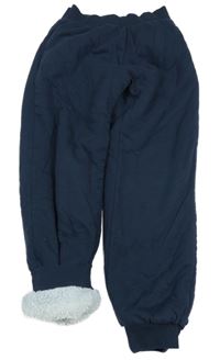 Tmavomodré zateplené tepláky 