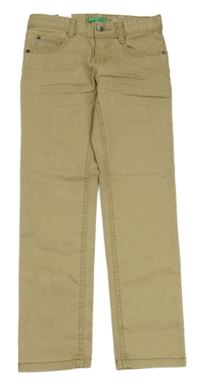 Nové - béžové regular waist skinny rifle Benetton