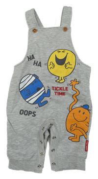 Šedé melírované laclové tepláky s MR. MEN