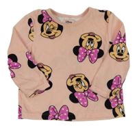 Svetloružová plyšová mikina s Minnie PRIMARK