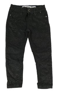 Tmavosivé trblietavé menšestrové capri nohavice Denim Co.