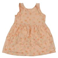 Marhuľové bavlnené šaty s ovociem Primark