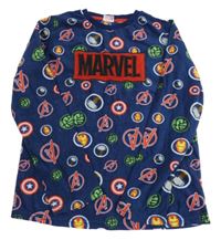 Tmavomodrá fleecová pyžamová mikina s logy Avengers Marvel