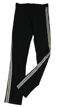 Čierne legíny s pruhmi H&M