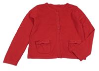 Červený prepínaci sveter s vreckami s mašľami George