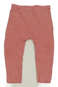 Červeno-bílé pruhované legíny s pudingem F&F