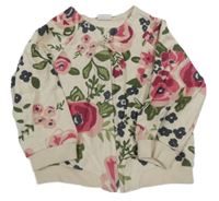 Béžová kvetovaná prepínaci mikina H&M